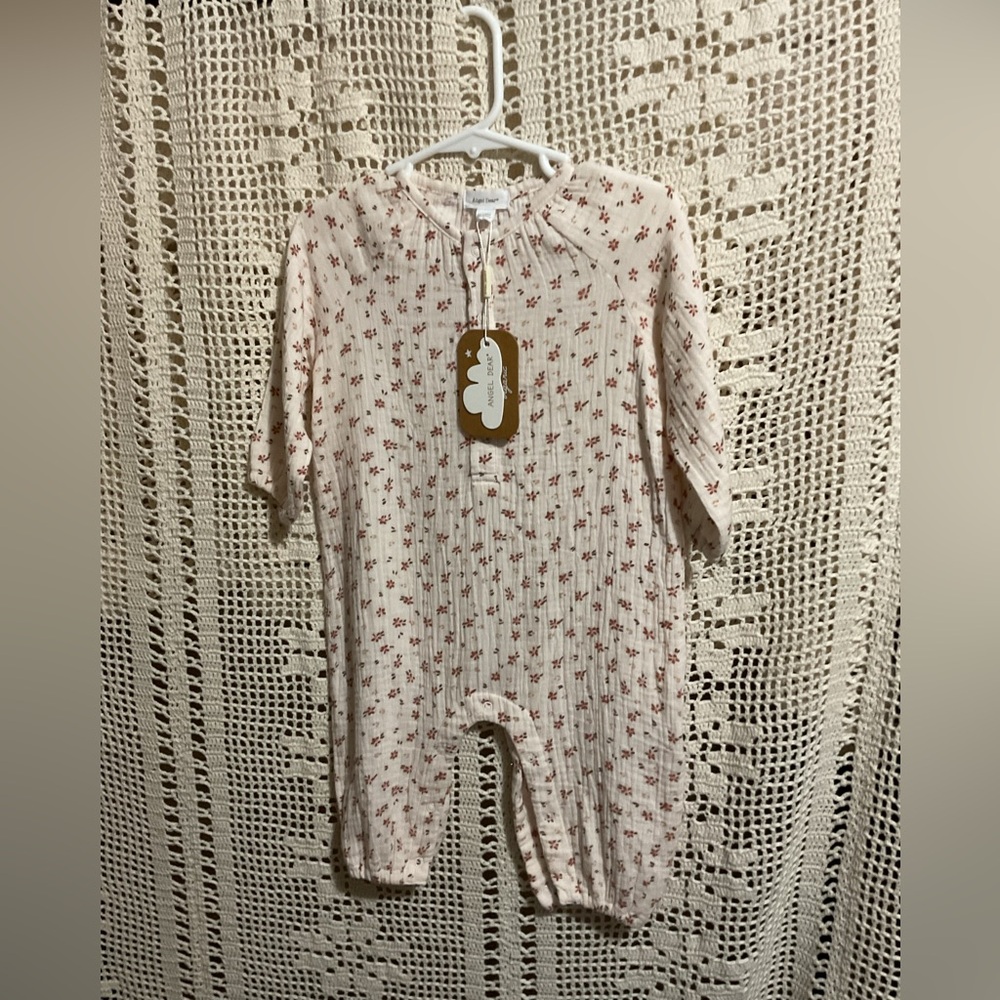 NWT Angel Dear Carrie Floral Peasant Romper Boutique Close-out  6-12 months